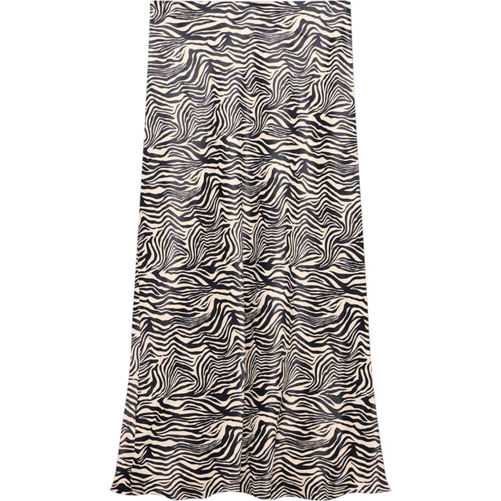 Mint Velvet Zebra Print Satin Slip Midi Skirt